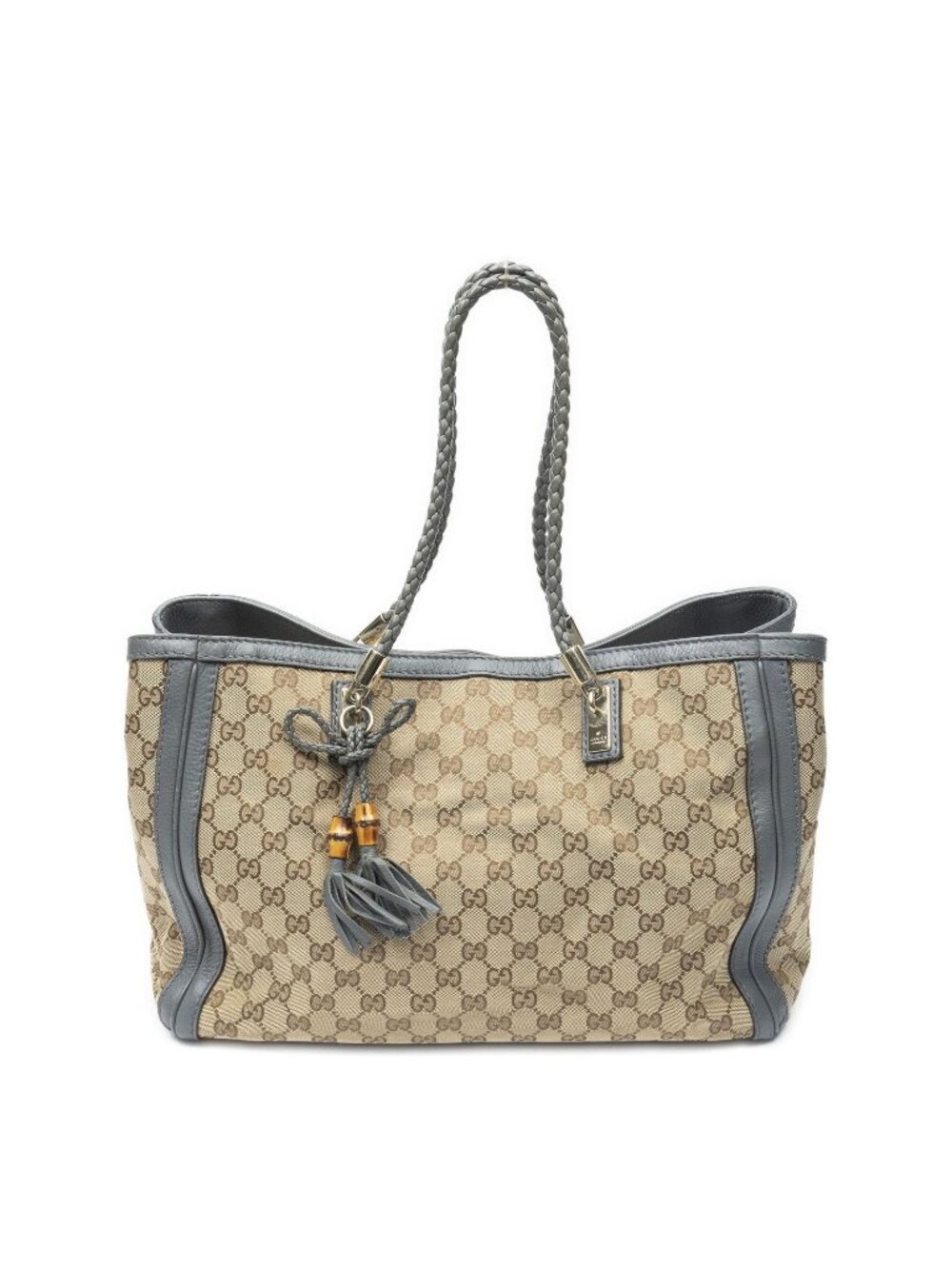 Gucci Falabella Tote Beige Gray GG Canvas